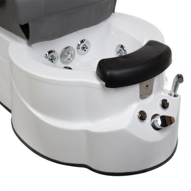 Professional electric podiatry chair for pedicure procedures with massage function BR-3820D, grey color 5