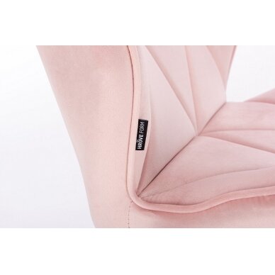 Beauty salons and beauticians stool HR111N pink vellum 4 Beauty salons and beauticians stool HR111N pink vellum 4