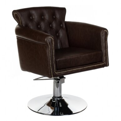 Профессиональное парикмахерское кресло ALBERTO BH-8038, коричневого цвета