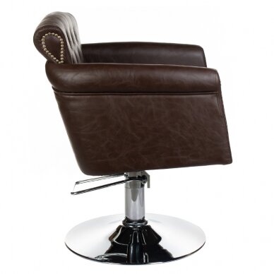 Профессиональное парикмахерское кресло ALBERTO BH-8038, коричневого цвета 2