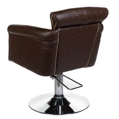 Профессиональное парикмахерское кресло ALBERTO BH-8038, коричневого цвета 3