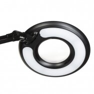 Profesionali kosmetologinė LED lempa - lupa INKOO tvirtinama prie paviršių, juodos spalvos