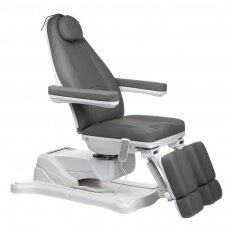 Professional electric podiatry chair for pedicure procedures Mazaro BR-6672A, 5 motors, gray color