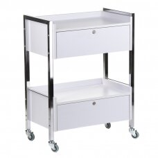 Professional cosmetology trolley BD-6004, white color