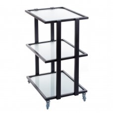 Professional cosmetology trolley BCH-5043, black color
