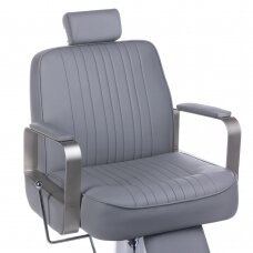 Профессиональное барберское кресло для парикмахерских и салонов красоты HOMER BH-31237, светло-серое цвета