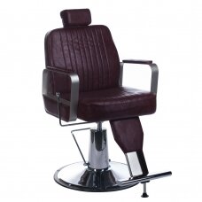 Профессиональное барберское кресло для парикмахерских и салонов красоты HOMER BH-31237, вишневое цвета