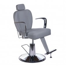 Профессиональное барберское кресло для парикмахерских и салонов красоты OLAF BH-3273, серого цвета