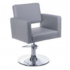 Professional hairdressing chair Ernesto BM-6302, light gray color