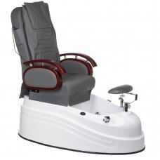 Professional electric podiatry chair for pedicure procedures with massage function BR-2307, grey color