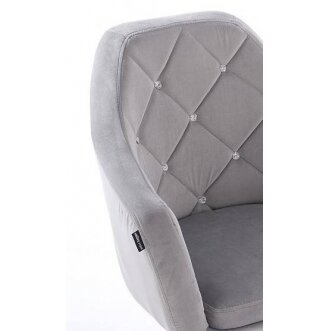 Beauty salons and beauticians stool HR830K, gray velour 3