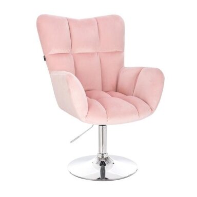 Стул мастера для салонов красоты и косметологов HR650N, розовый велюр Стул мастера для салонов красоты и косметологов HR650N, розовый велюр