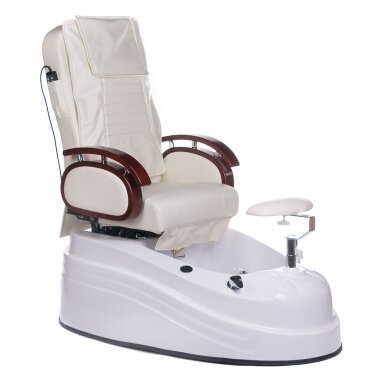 Professional electric podiatry chair for pedicure procedures with massage function BR-2307, cream color Professional electric podiatry chair for pedicure procedures with massage function BR-2307, cream color