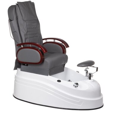 Professional electric podiatry chair for pedicure procedures with massage function BR-2307, grey color Professional electric podiatry chair for pedicure procedures with massage function BR-2307, grey color