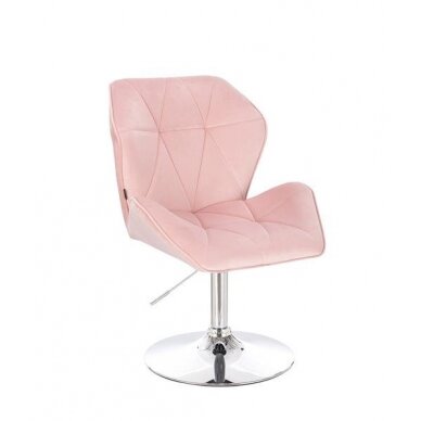 Master chair with stable base HR212, light pink velor