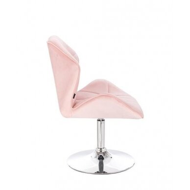 Master chair with stable base HR212, light pink velor 1