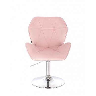 Master chair with stable base HR212, light pink velor 2