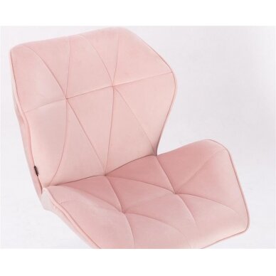 Master chair with stable base HR212, light pink velor 4