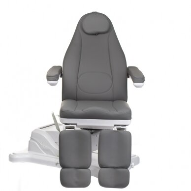 Professional electric podiatry chair for pedicure procedures Mazaro BR-6672A, 5 motors, gray color 1