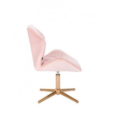 Master's chair with a stable base HR212CROSS, light pink velor 1