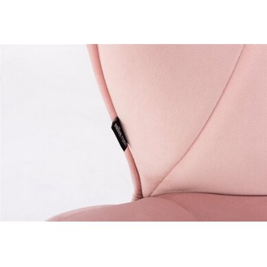 Master's chair with a stable base HR212CROSS, light pink velor 3