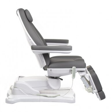 Professional electric podiatry chair for pedicure procedures Mazaro BR-6672A, 5 motors, gray color 6