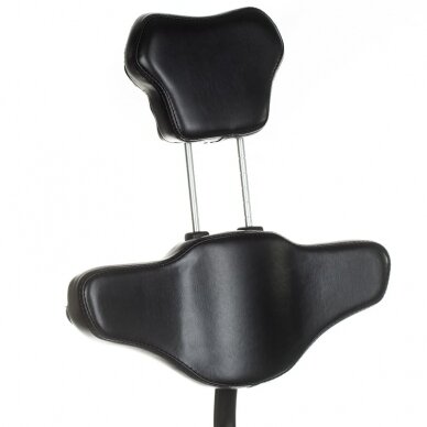 Профессиональное кресло-табурет со спинкой для мастера и салонов красоты MIKA INKOO, черного цвета 5