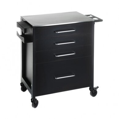 Professional trolley for tattoo and permanent make-up artists KALEVA INKOO, black color