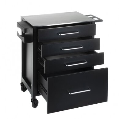 Professional trolley for tattoo and permanent make-up artists KALEVA INKOO, black color 1