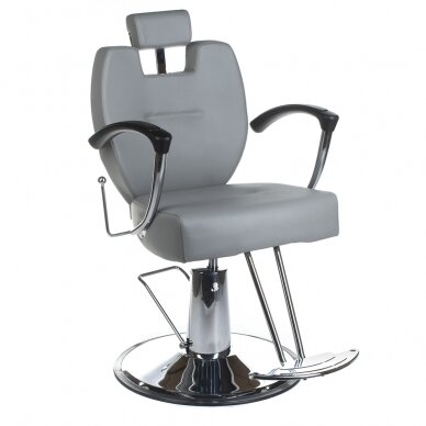 Professional barbers and beauty salons haircut chair HEKTOR BH-3208, grey color
