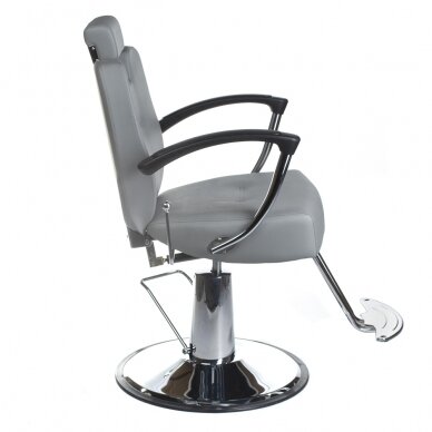 Профессиональное барберское кресло для парикмахерских и салонов красоты HEKTOR BH-3208, серого цвета 1