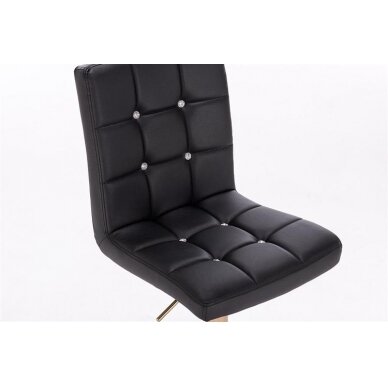 Профессиональный стул для визажистов HC1015CW, экокожа чёрная 4