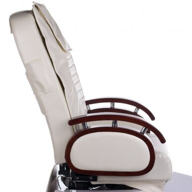Professional electric podiatry chair for pedicure procedures with massage function BR-2307, cream color 2
