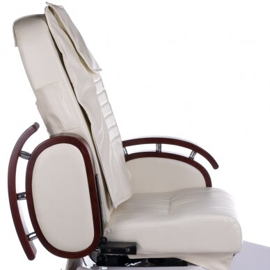 Professional electric podiatry chair for pedicure procedures with massage function BR-2307, cream color 3