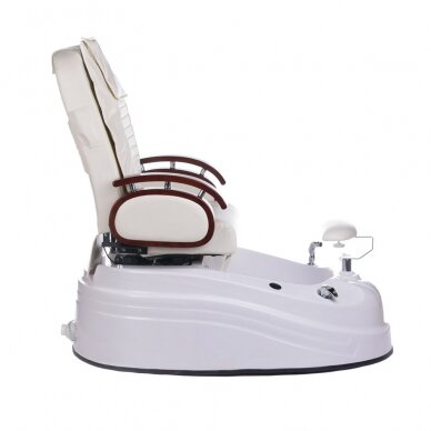 Professional electric podiatry chair for pedicure procedures with massage function BR-2307, cream color 6