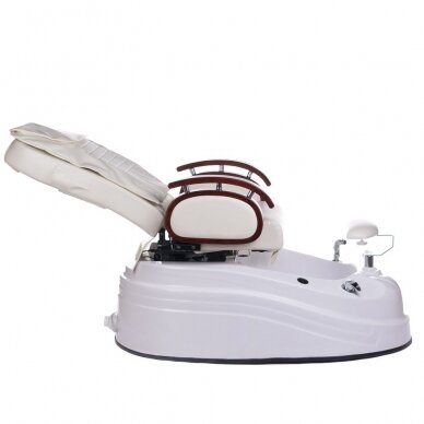 Professional electric podiatry chair for pedicure procedures with massage function BR-2307, cream color 7