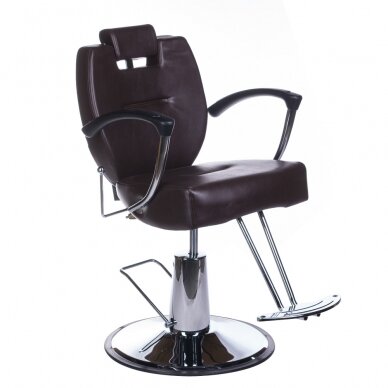 Профессиональное барберское кресло для парикмахерских и салонов красоты HEKTOR BH-3208, коричневого цвета