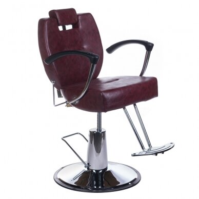 Profesionali barberio kėdė HEKTOR BH-3208, bordo spalvos