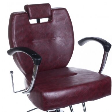 Profesionali barberio kėdė HEKTOR BH-3208, bordo spalvos 1