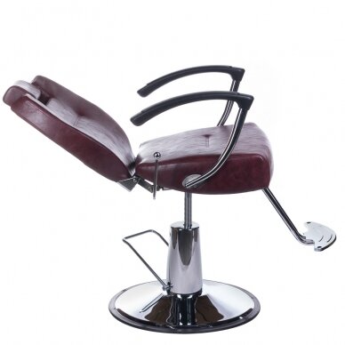 Profesionali barberio kėdė HEKTOR BH-3208, bordo spalvos 3