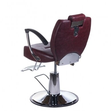 Profesionali barberio kėdė HEKTOR BH-3208, bordo spalvos 7