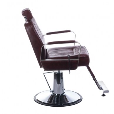 Профессиональное барберское кресло для парикмахерских и салонов красоты HOMER BH-31237, вишневого цвета 2