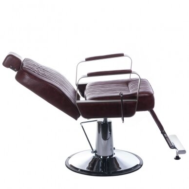 Профессиональное барберское кресло для парикмахерских и салонов красоты HOMER BH-31237, вишневого цвета 3