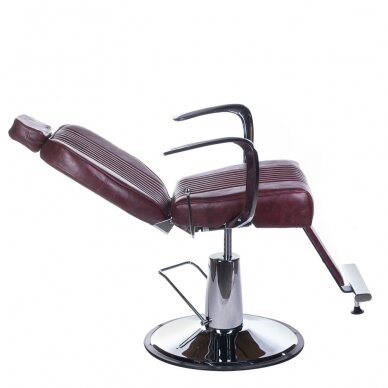 Profesionali barberio kėdė kirpykloms ir grožio salonams OLAF BH-3273, vyšninės spalvos 2
