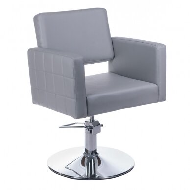 Профессиональный парикмахерский стул Ernesto BM-6302, светло-серого цвета