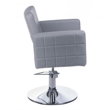 Профессиональный парикмахерский стул Ernesto BM-6302, светло-серого цвета 2