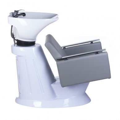 Professional sink for hairdressers MILO BH-8025, light gray color 3