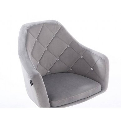 Beauty salons and beauticians stool HR830K, gray velour 2