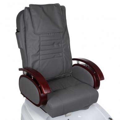Professional electric podiatry chair for pedicure procedures with massage function BR-2307, grey color 1