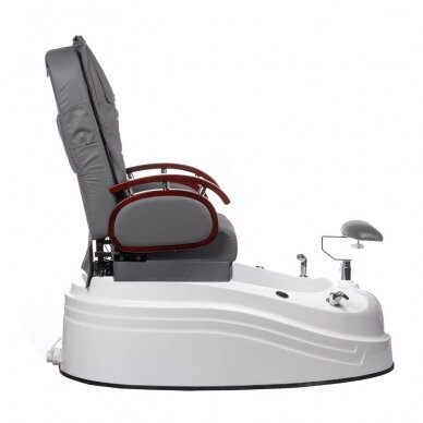 Profesionali elektrinė podologinė kėdė pedikiūro procedūroms su masažo funkcija BR-2307, pilkos spalvos 4
